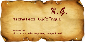 Michalecz Gyöngyi névjegykártya