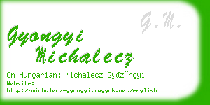 gyongyi michalecz business card